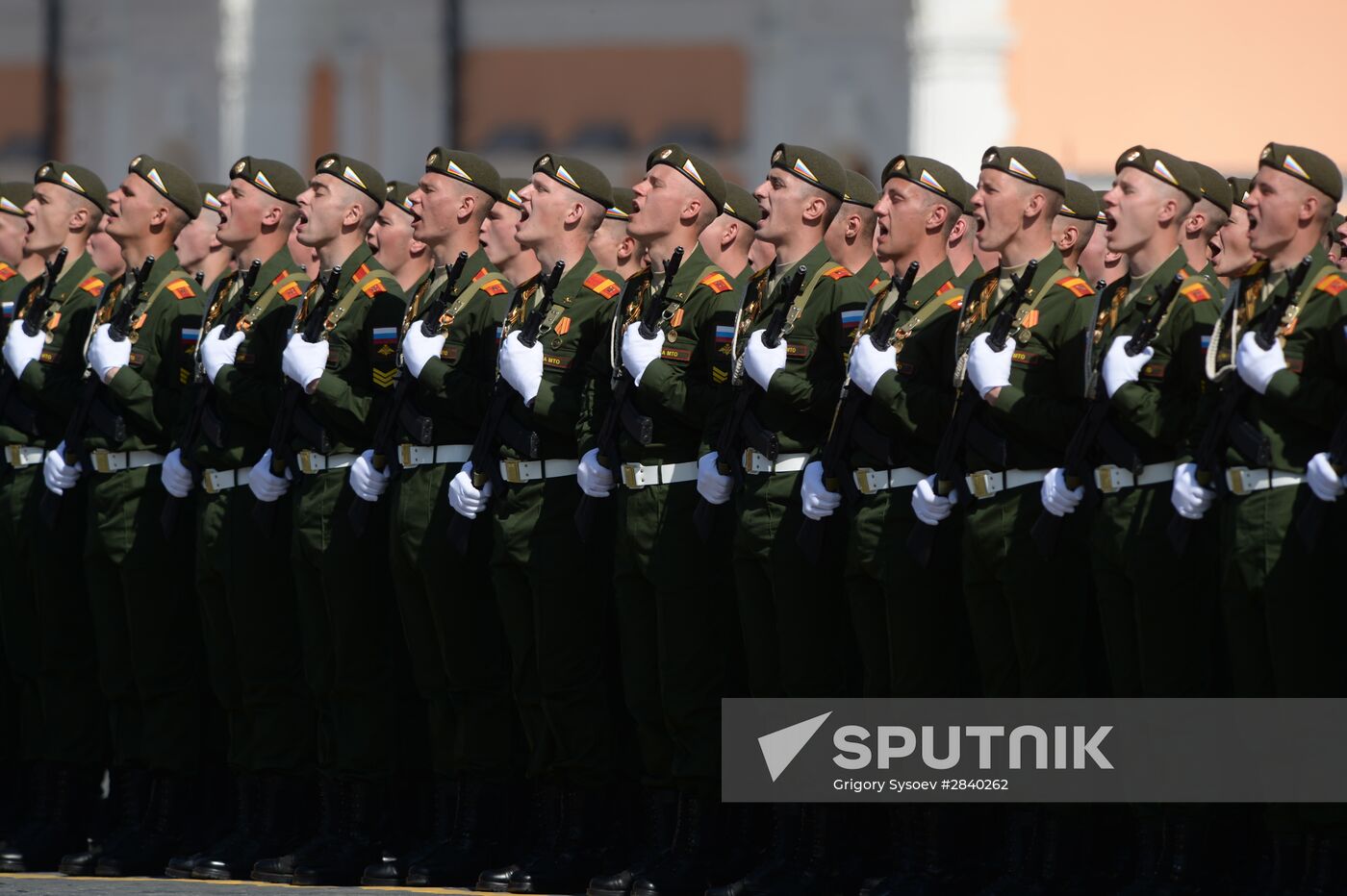 Rehearsal of parade marking 71th anniversary of Victory in Great Patriotic War