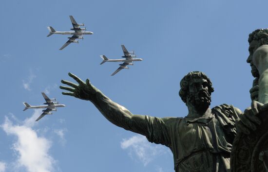 Rehearsal of parade marking 71th anniversary of Victory in Great Patriotic War