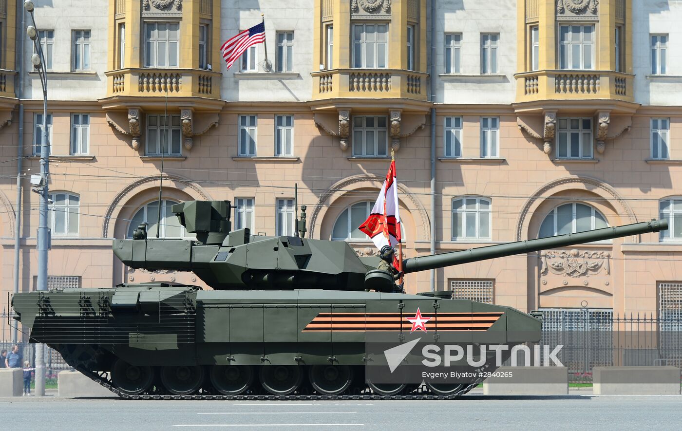 Rehearsal of parade marking 71th anniversary of Victory in Great Patriotic War