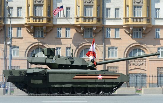 Rehearsal of parade marking 71th anniversary of Victory in Great Patriotic War