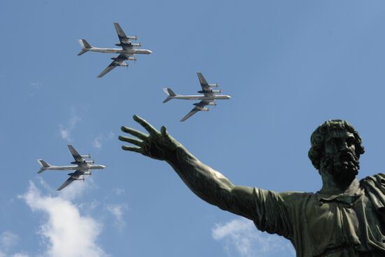 Rehearsal of parade marking 71th anniversary of Victory in Great Patriotic War