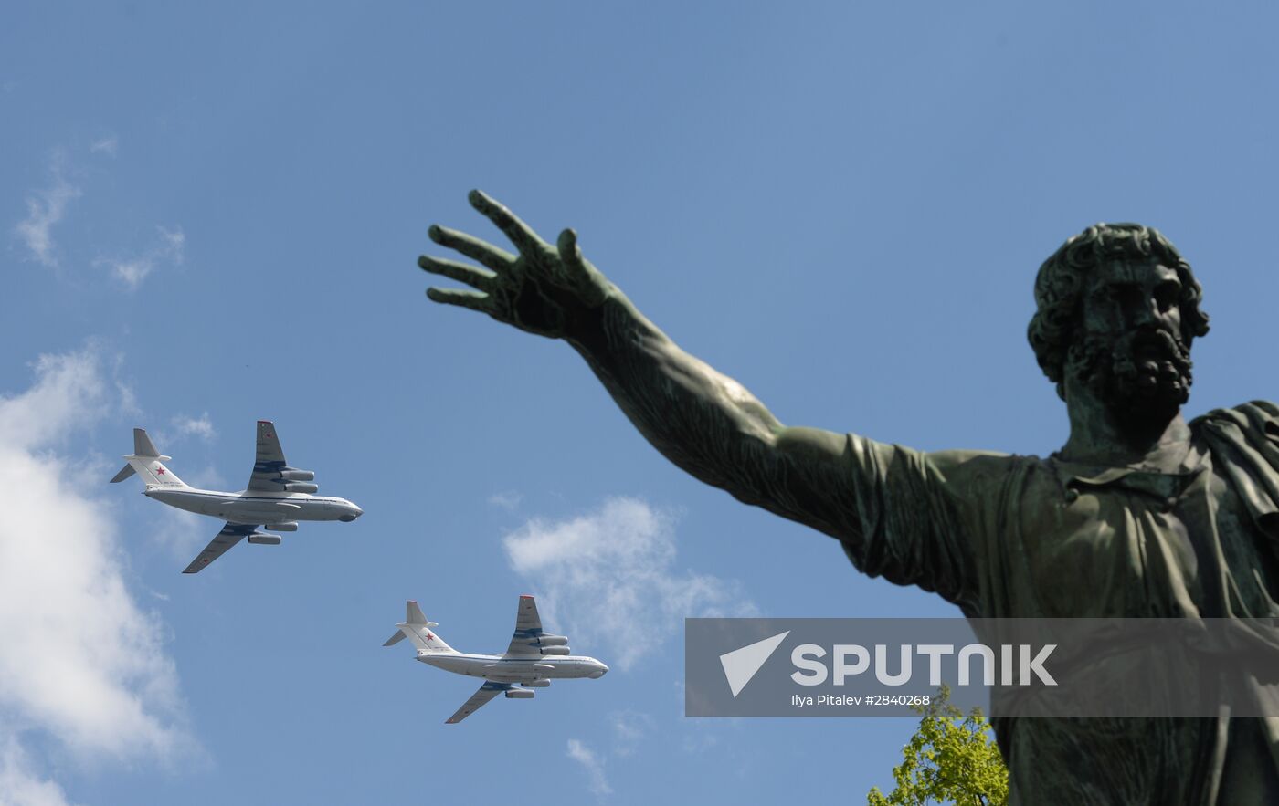 Rehearsal of parade marking 71th anniversary of Victory in Great Patriotic War