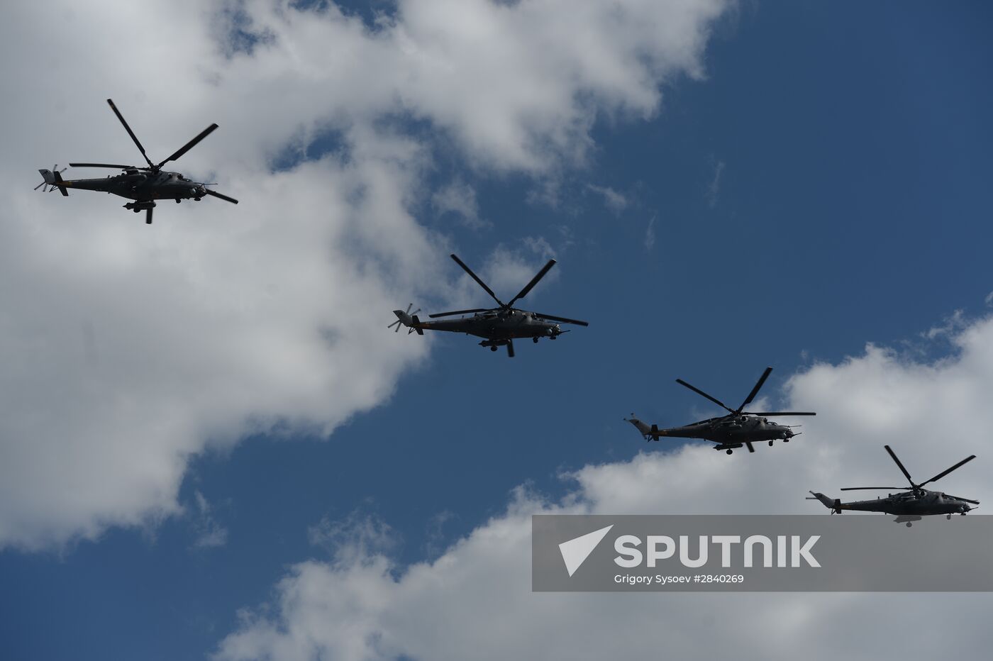 Rehearsal of parade marking 71th anniversary of Victory in Great Patriotic War
