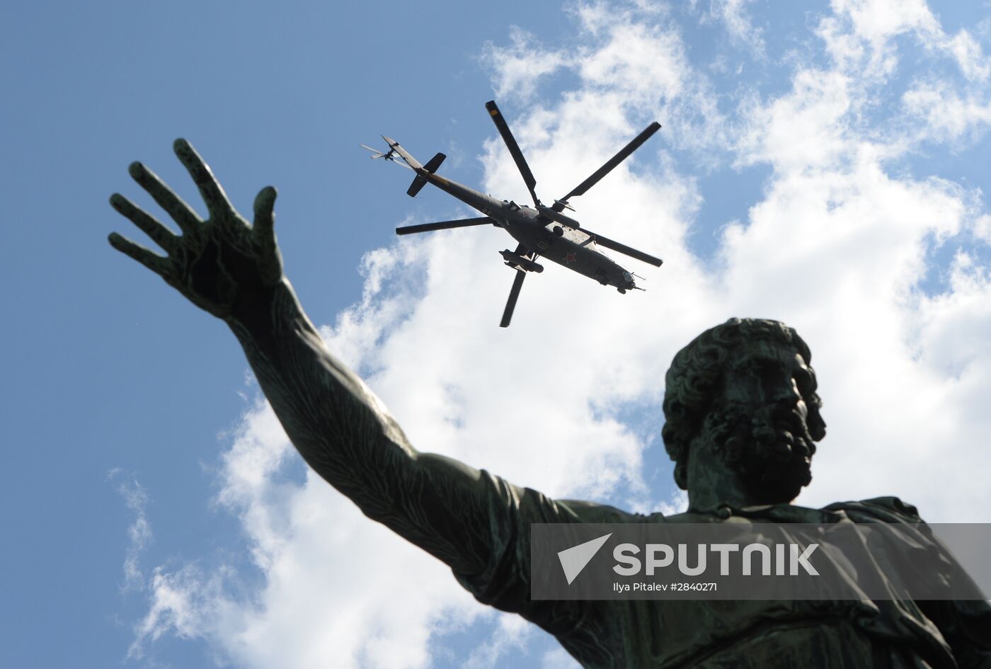 Rehearsal of parade marking 71th anniversary of Victory in Great Patriotic War