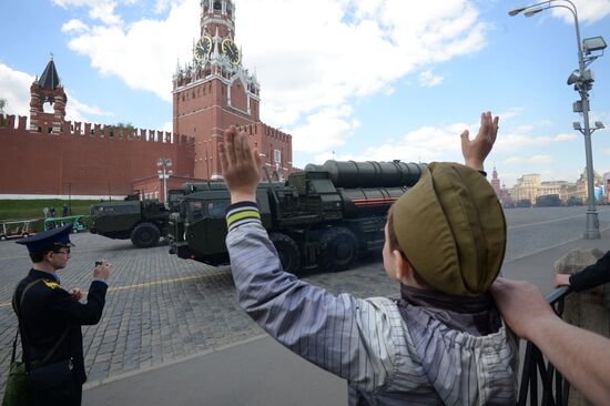 Rehearsal of parade marking 71th anniversary of Victory in Great Patriotic War