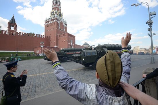 Rehearsal of parade marking 71th anniversary of Victory in Great Patriotic War