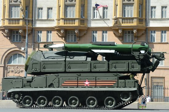 Rehearsal of parade marking 71th anniversary of Victory in Great Patriotic War