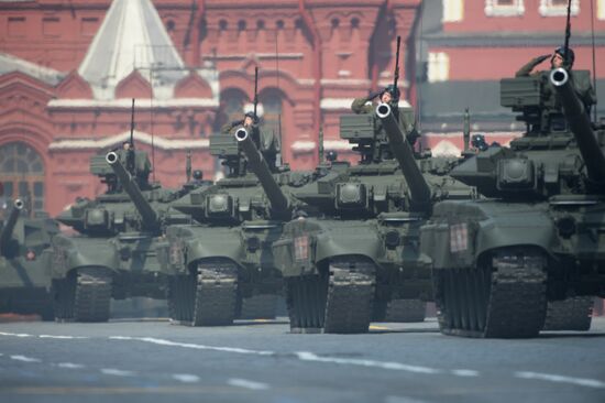 Final rehearsal of parade marking 71st anniversary of Victory in Great Patriotic War