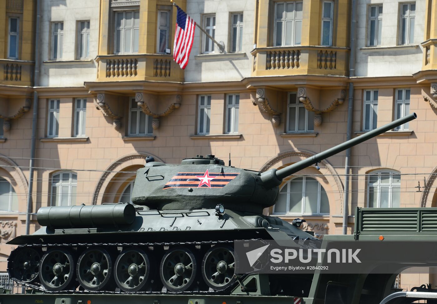 Rehearsal of parade marking 71th anniversary of Victory in Great Patriotic War