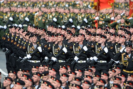 Final practice of military parade on 71st Victory anniversary