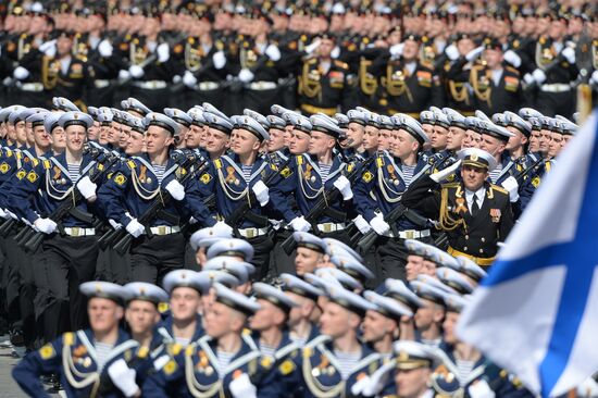 Final practice of military parade on 71st Victory anniversary