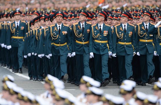Final practice of military parade on 71st Victory anniversary