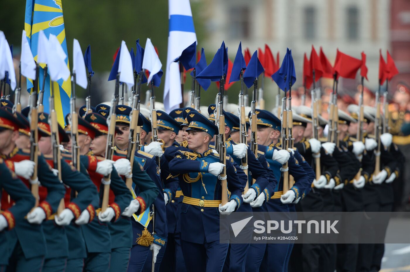 Final practice of military parade on 71st Victory anniversary