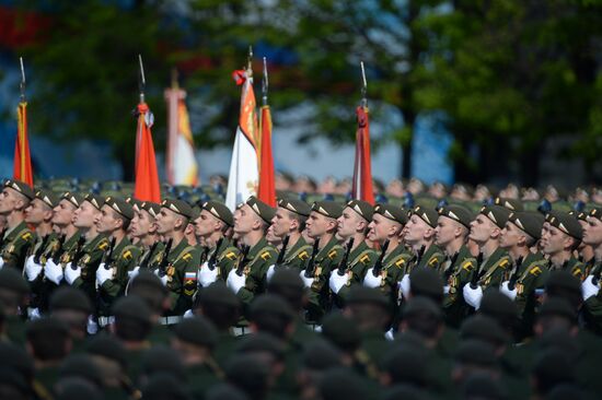 Final practice of military parade on 71st Victory anniversary