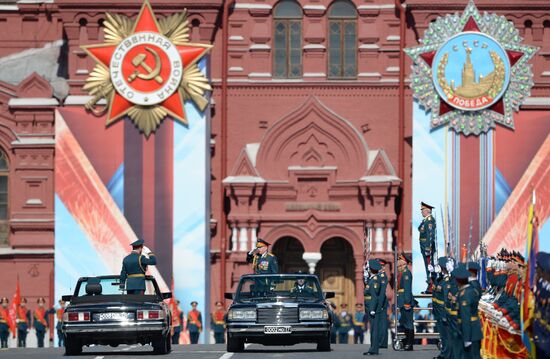 Final practice of military parade on 71st Victory anniversary