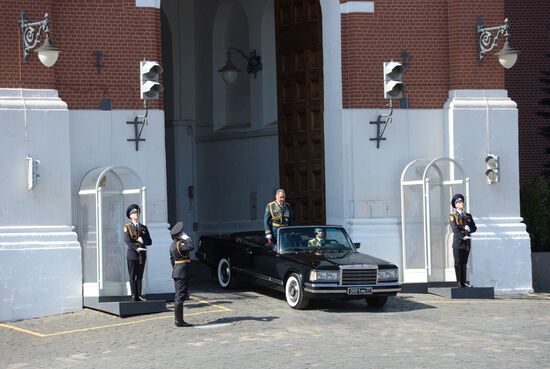 Final practice of military parade on 71st Victory anniversary