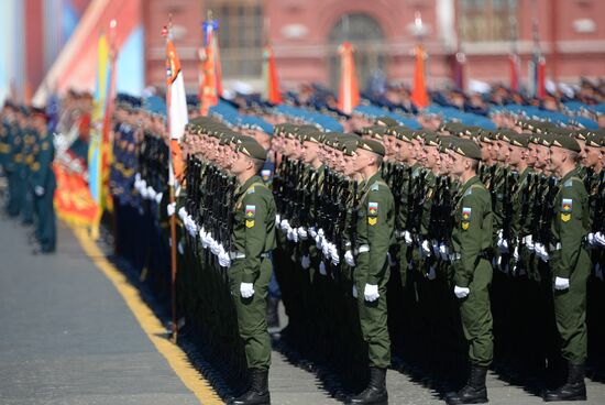 Final practice of military parade on 71st Victory anniversary