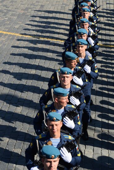 Final practice of military parade on 71st Victory anniversary