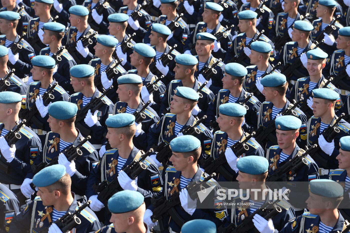 Final practice of military parade on 71st Victory anniversary