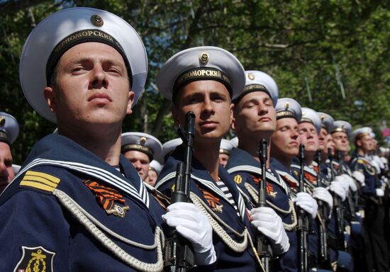 Final practice of Victory parade in Russian cities