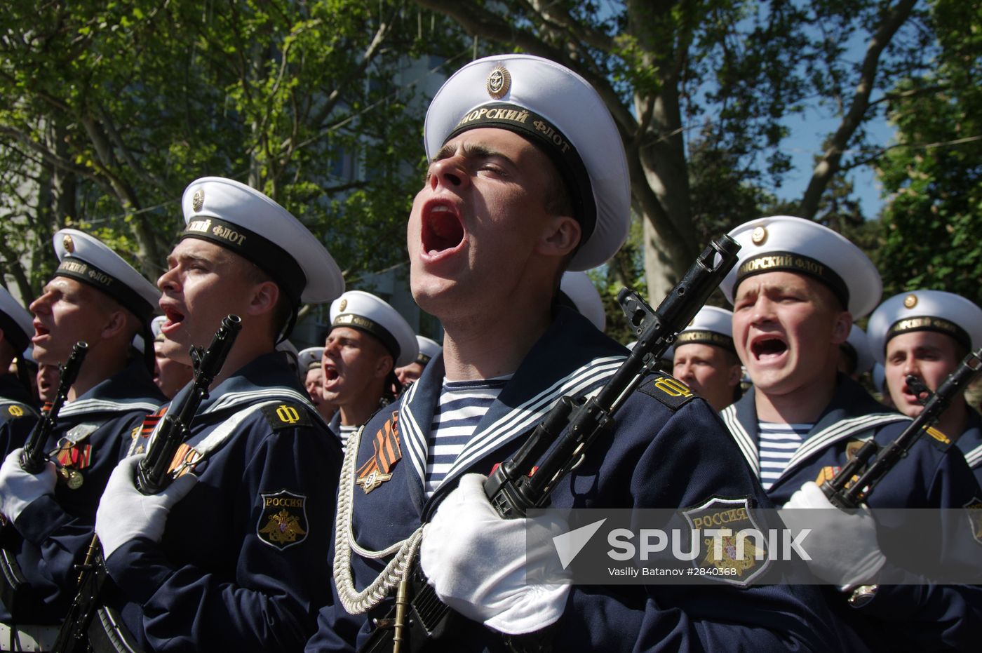 Final practice of Victory parade in Russian cities