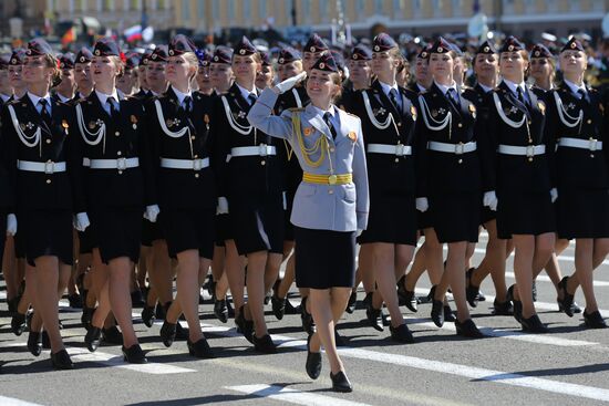 Final practice of Victory parade in Russian cities