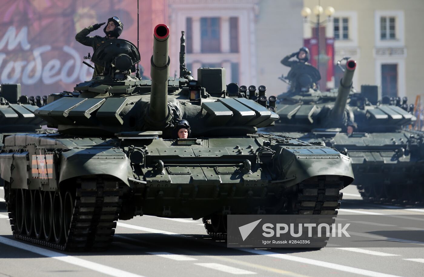 Final practice of Victory parade in Russian cities
