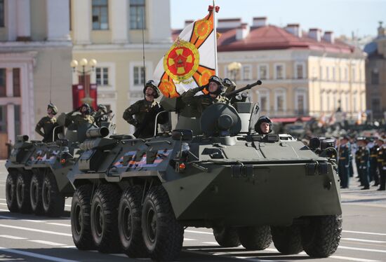 Final practice of Victory parade in Russian cities