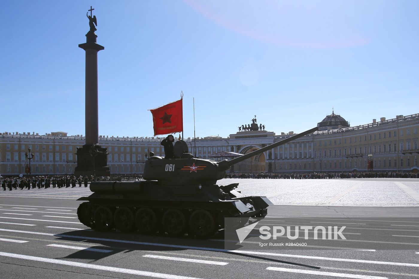 Final practice of Victory Day parade in Russian cities