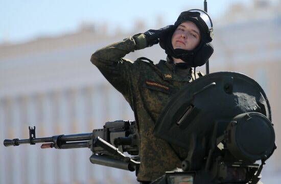 Final practice of Victory parade in Russian cities
