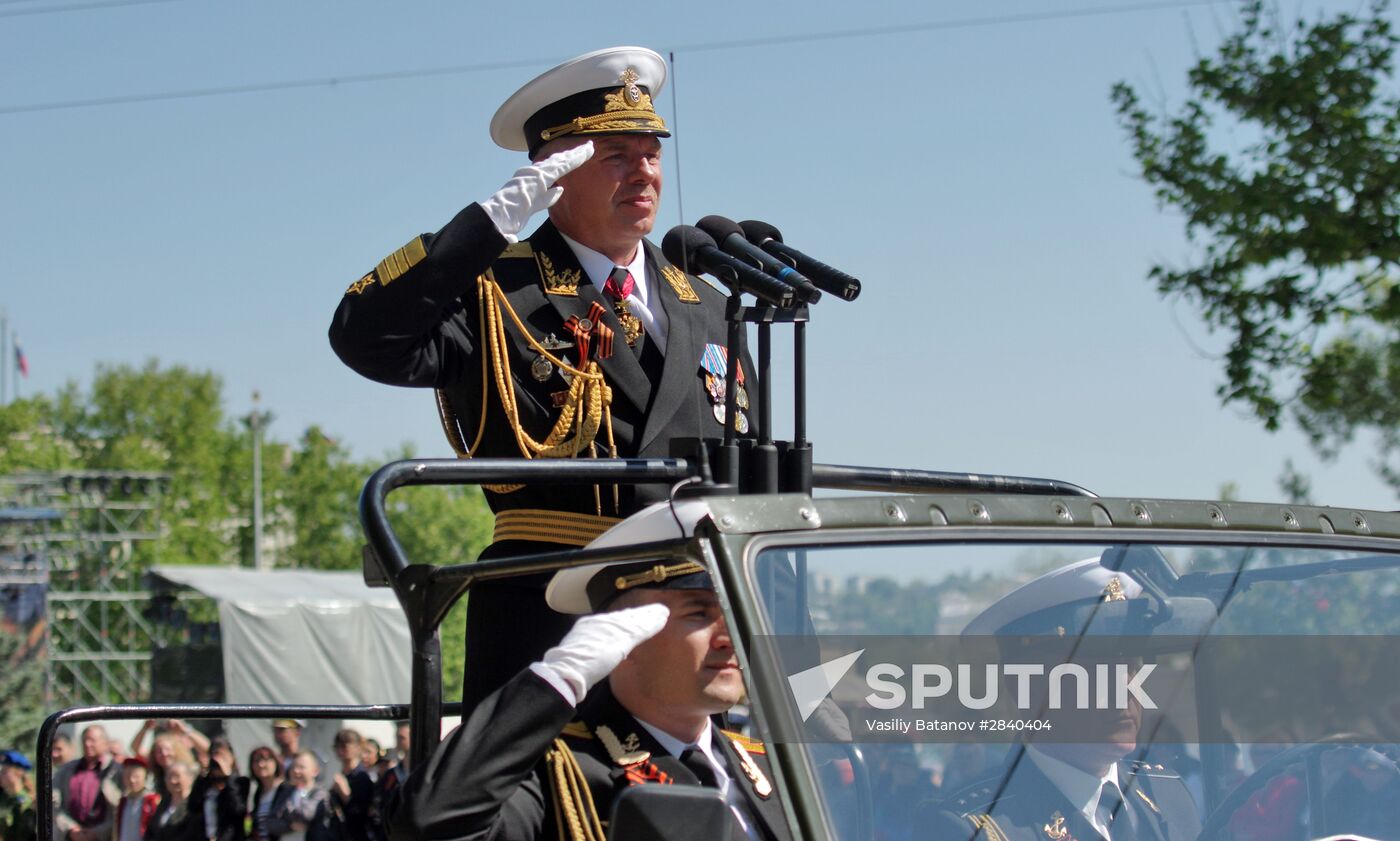 Final practice of Victory Day parade in Russian cities