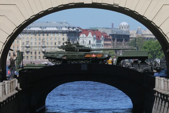 Final practice of Victory parade in Russian cities
