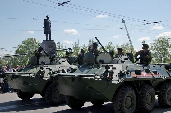 Final practice of Victory parade in Russian cities