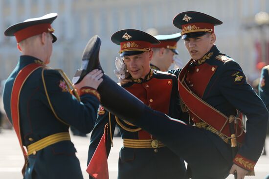 Final practice of Victory parade in Russian cities