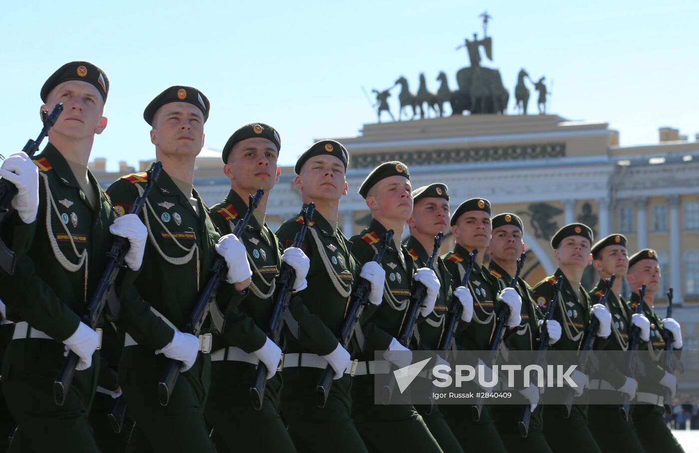 Final practice of Victory parade in Russian cities