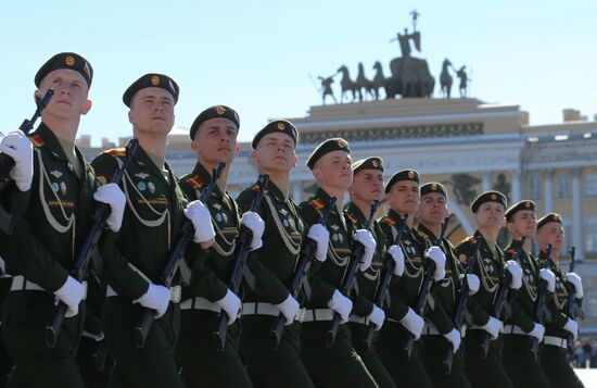 Final practice of Victory parade in Russian cities