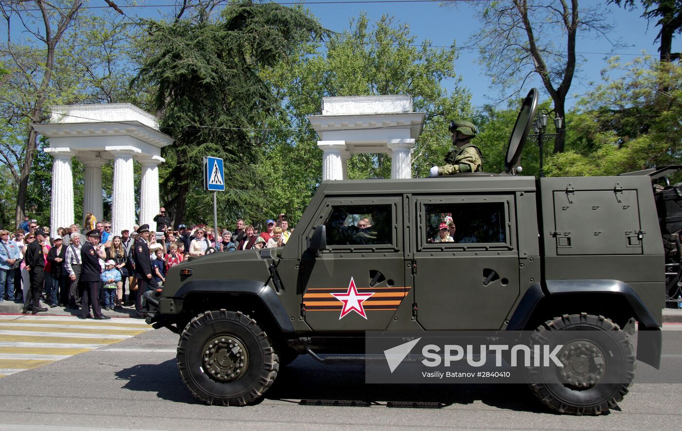 Final practice of Victory parade in Russian cities