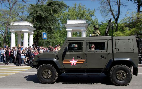 Final practice of Victory parade in Russian cities