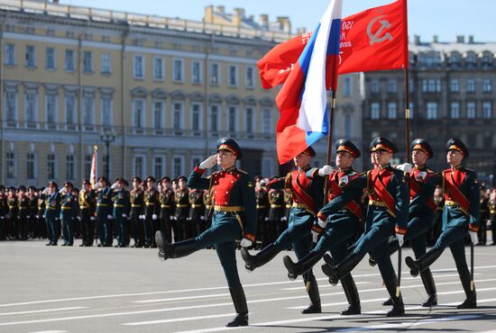 Final practice of Victory parade in Russian cities