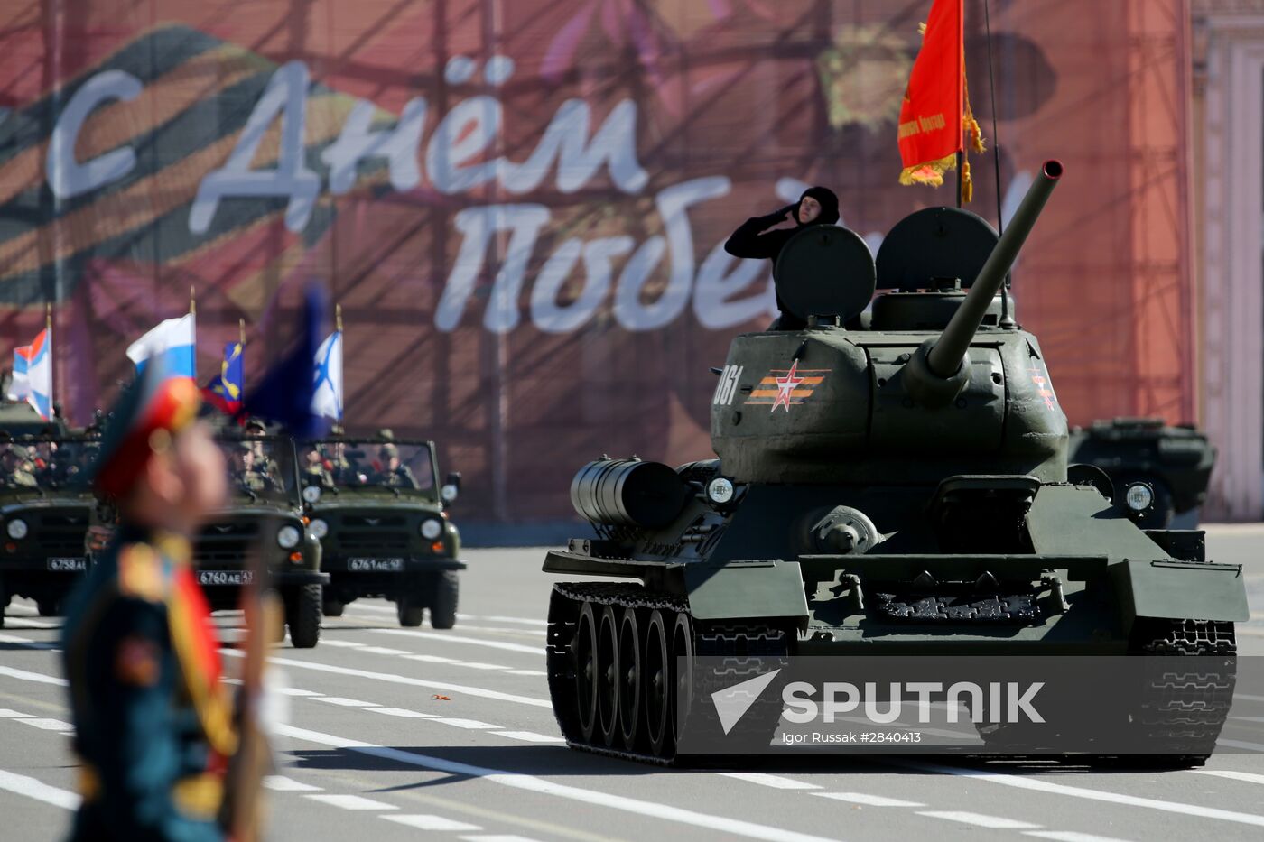 Final practice of Victory parade in Russian cities