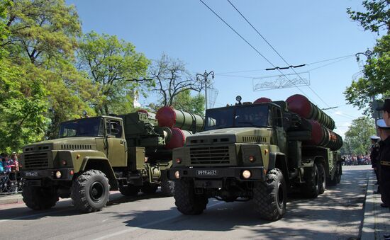 Final practice of Victory parade in Russian cities