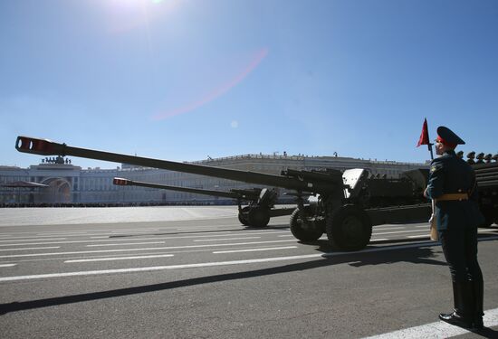 Final practice of Victory parade in Russian cities