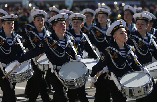 Final practice of Victory parade in Russian cities