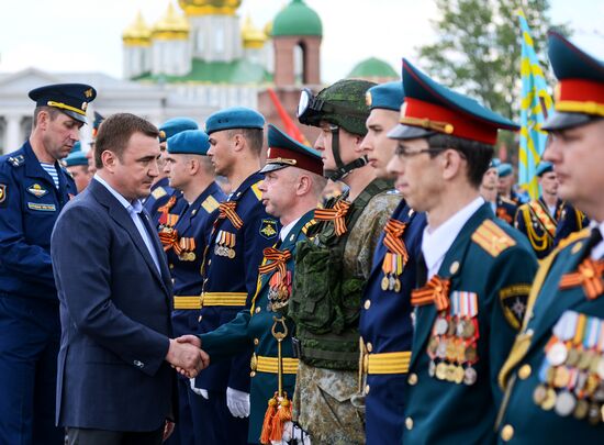 Final practice of Victory parade in Russian cities