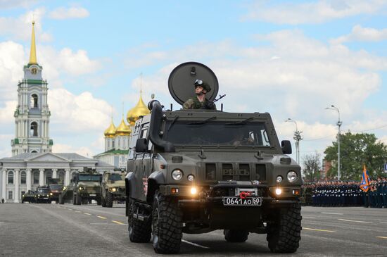Final practice of Victory parade in Russian cities