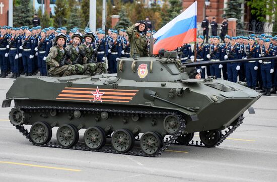 Final practice of Victory parade in Russian cities