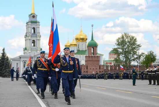Final practice of Victory parade in Russian cities