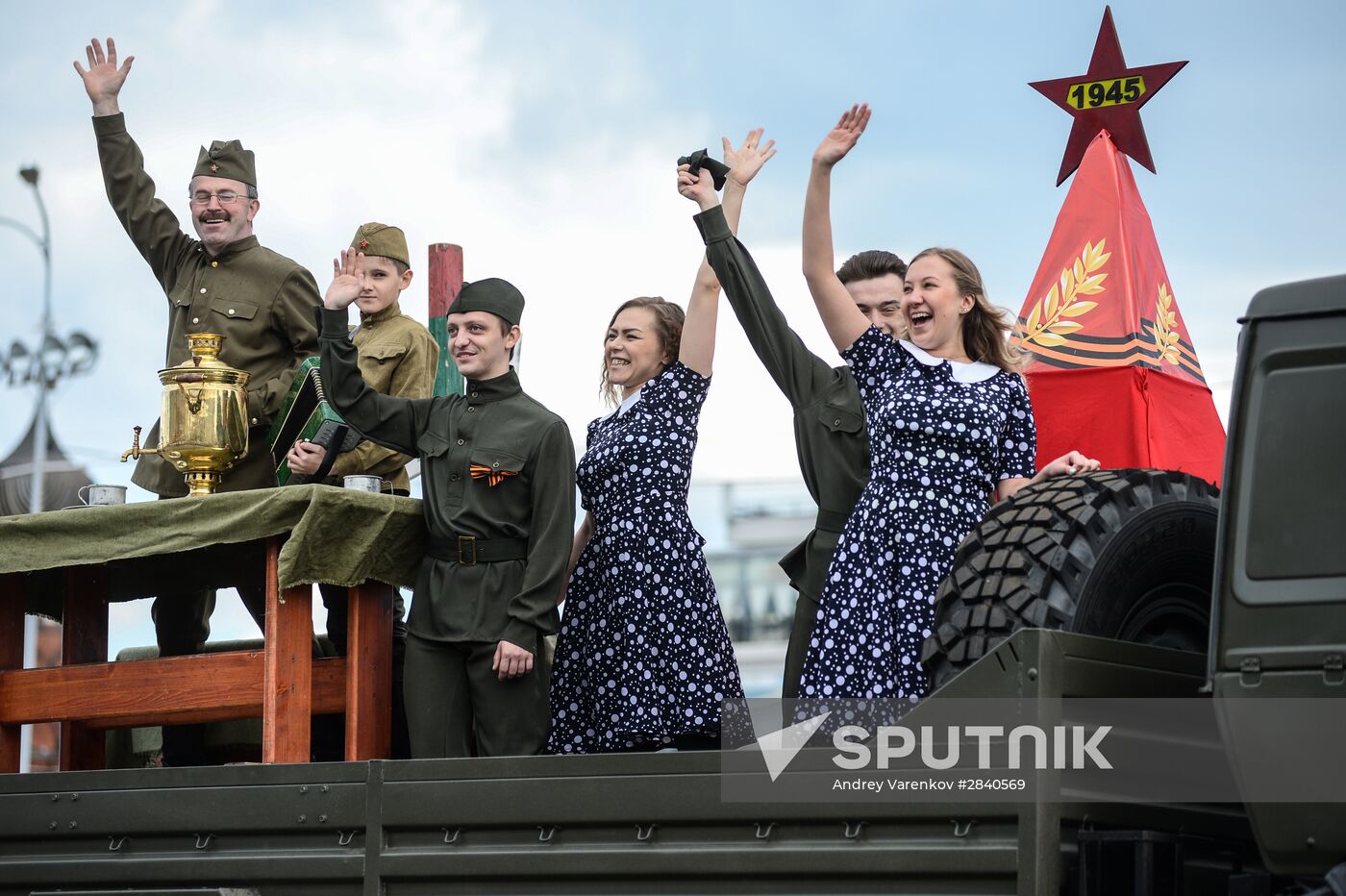 Final practice of Victory parade in Russian cities