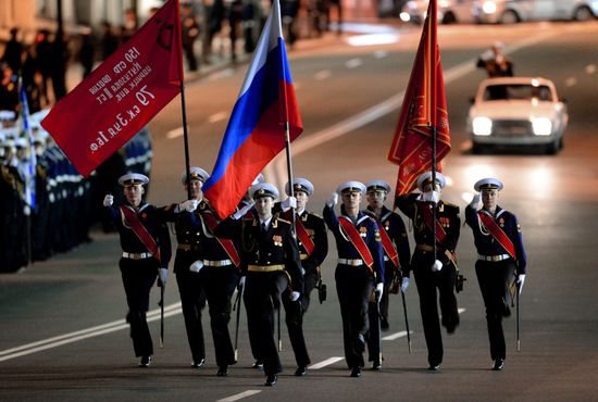 Final practice of Victory parade in Russian cities