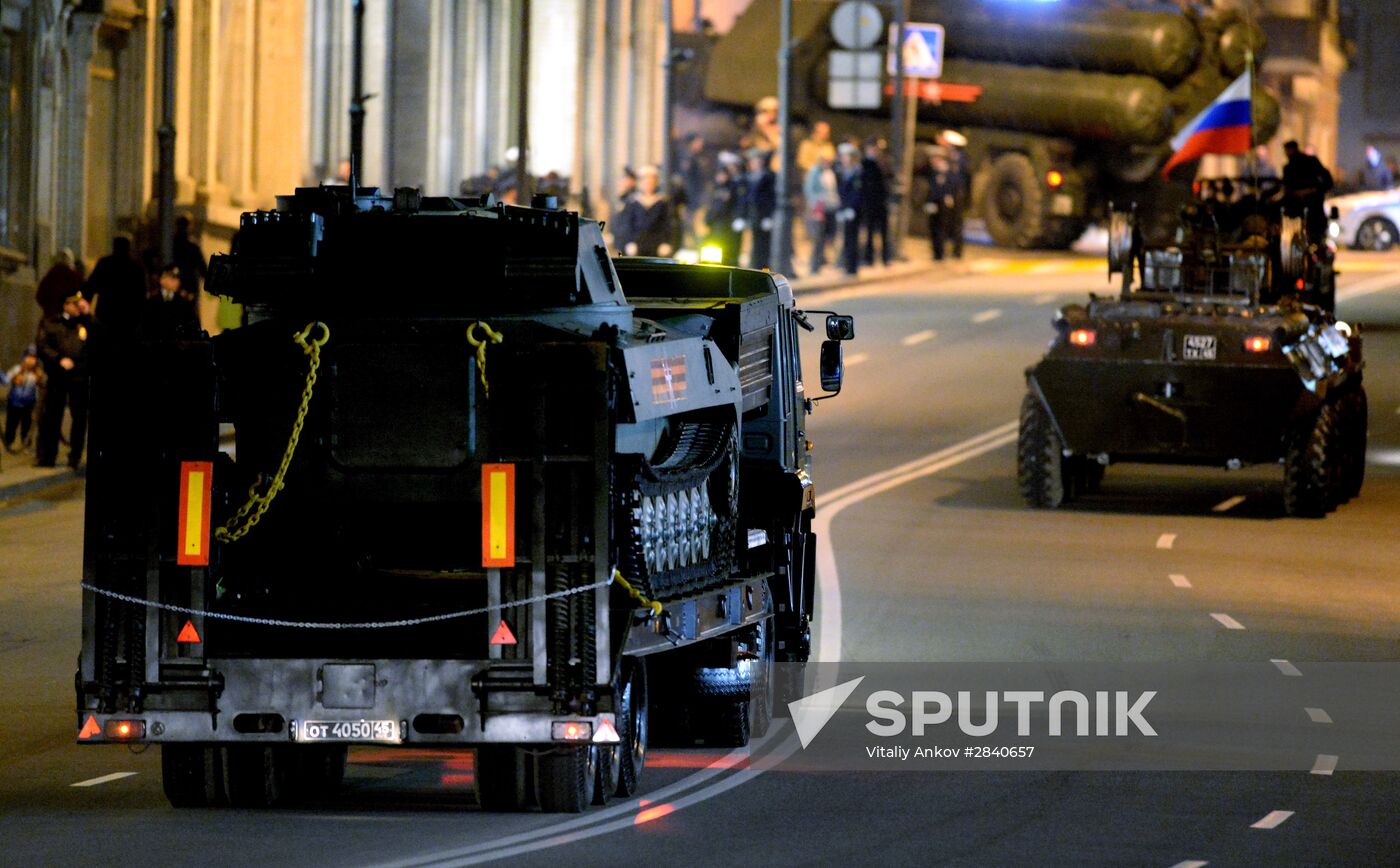 Final practice of Victory parade in Russian cities